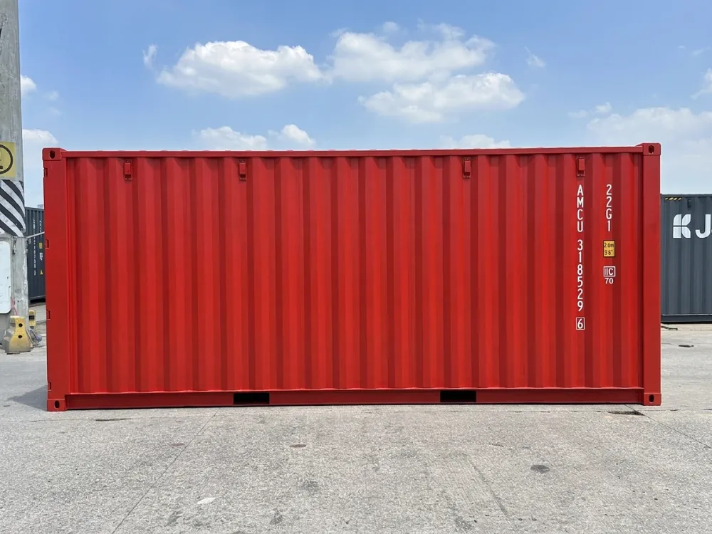 20 fots container one-way – sett fra siden